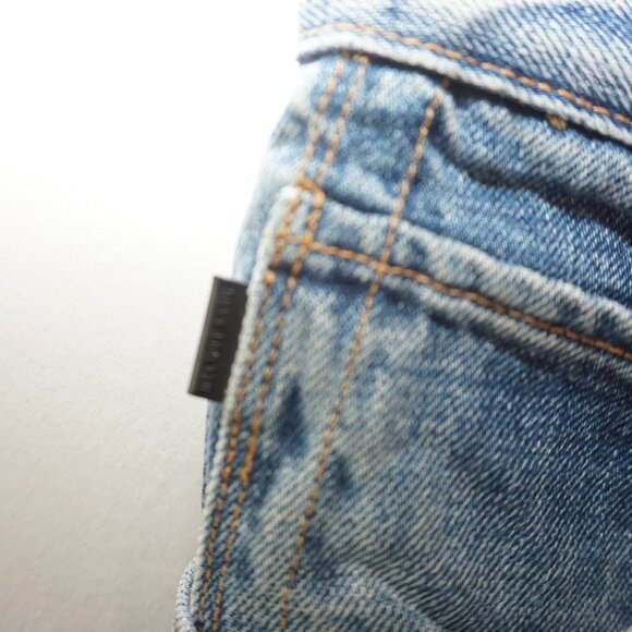 Helmut Lang High Rise Straight Jean Creased Vintage Denim Blue Straight Jeans 30 - Picture 12 of 13